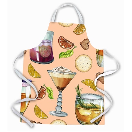 Carolines Treasures Drinks and Cocktails Peach Apron BB5200APRON